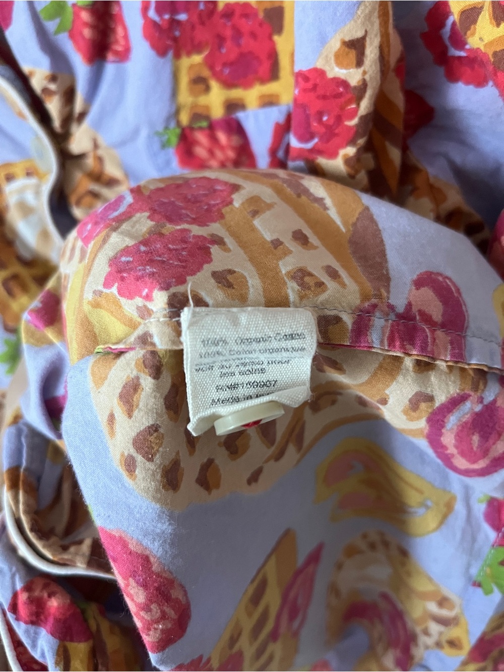 Print fresh xAnthropologie Cotton Waffle & Berries Print Pajama Set - Lavender S - Picture 8 of 10